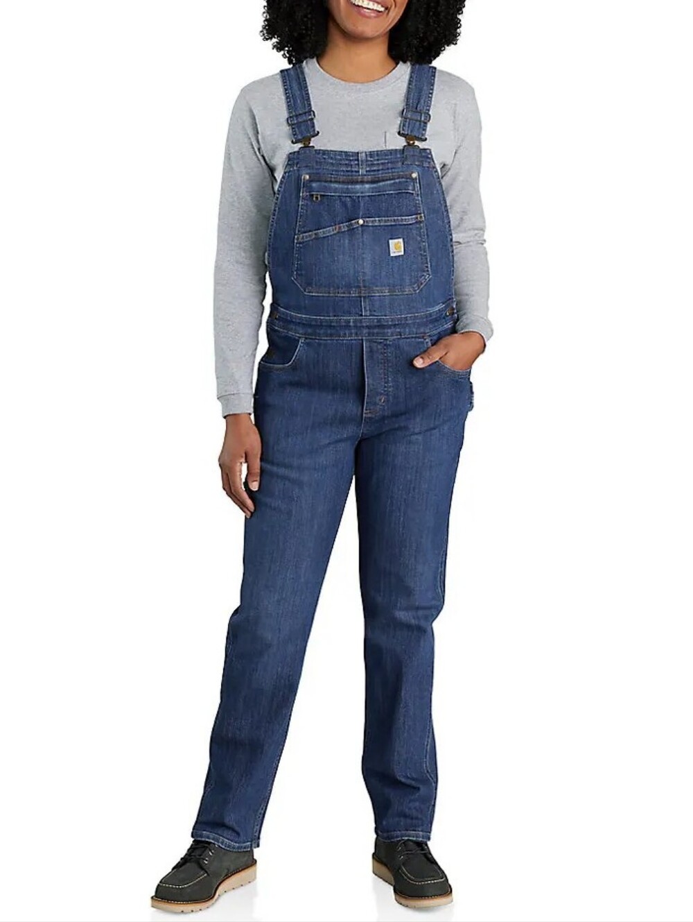 Carhartt Wmns |XL 16-18 Short| Relaxed Fit Rugged Flex Stretch Denim Bib Overall